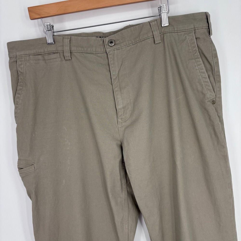 Duluth Trading Co Flex Ballroom Khakis Mens‎ 38x36 Tan Utility Work Pants *FLAW